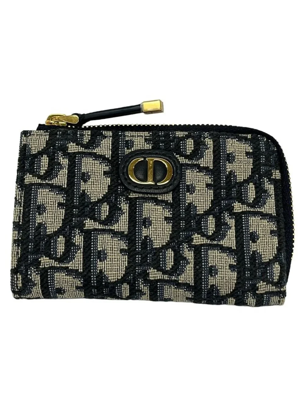 Dior Coin Case 30 Montaigne Navy Ivory Leather